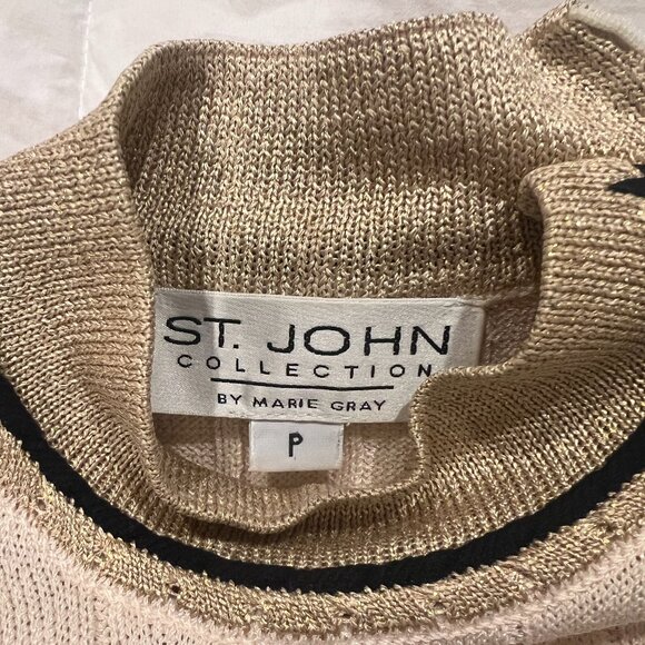 Vintage St. John Collection by Marie Gray Nautical knit sweater size P - Picture 5 of 7